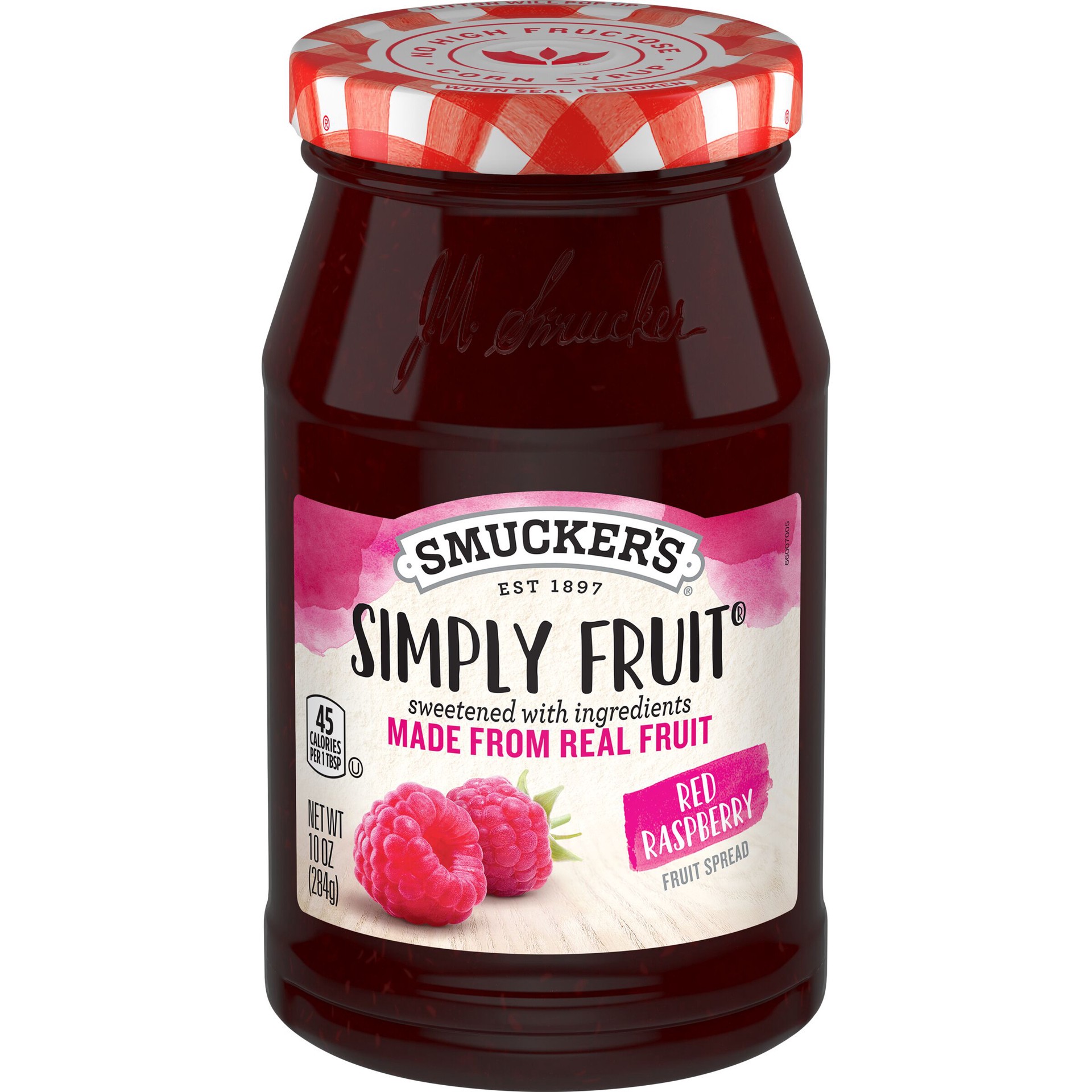slide 1 of 8, Smucker's Simply Fruit Red Raspberry Fruit Spread, 10 Ounces, 10 oz