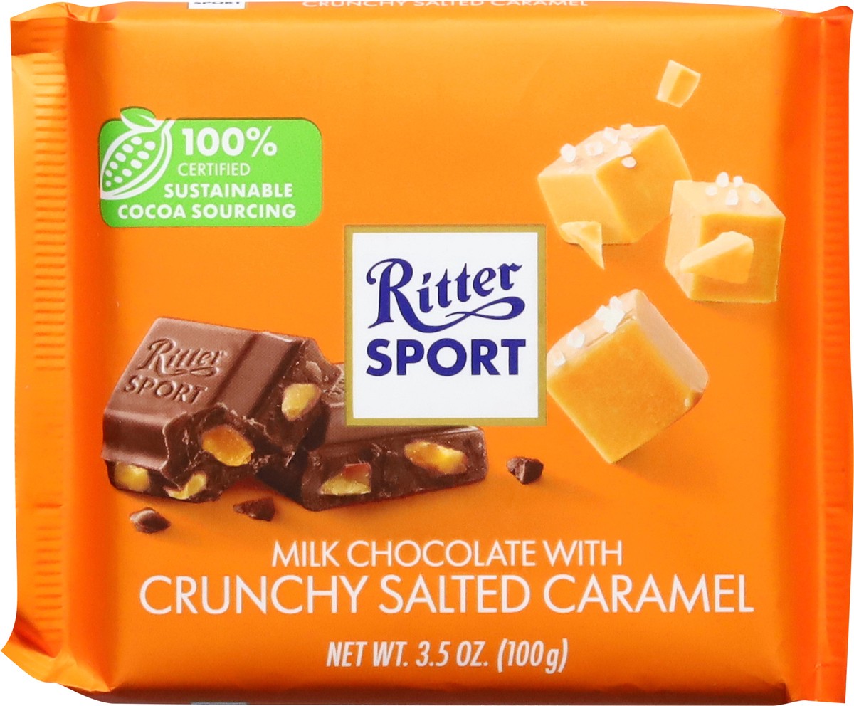 slide 4 of 13, Ritter Sport Crunchy Salted Caramel Milk Chocolate 3.5 oz, 3.5 oz