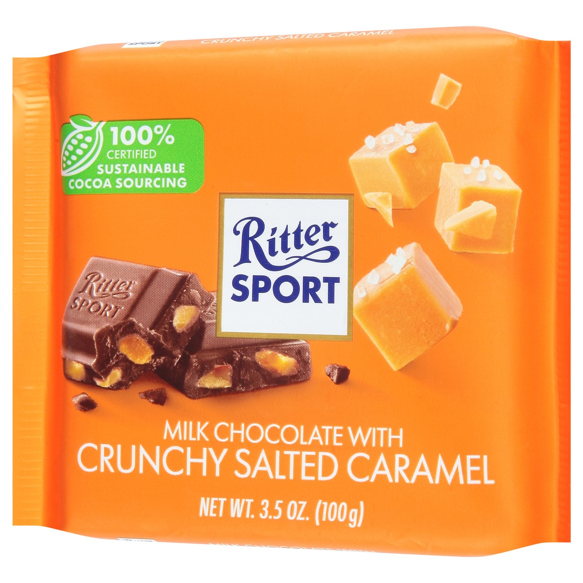 slide 13 of 13, Ritter Sport Crunchy Salted Caramel Milk Chocolate 3.5 oz, 3.5 oz