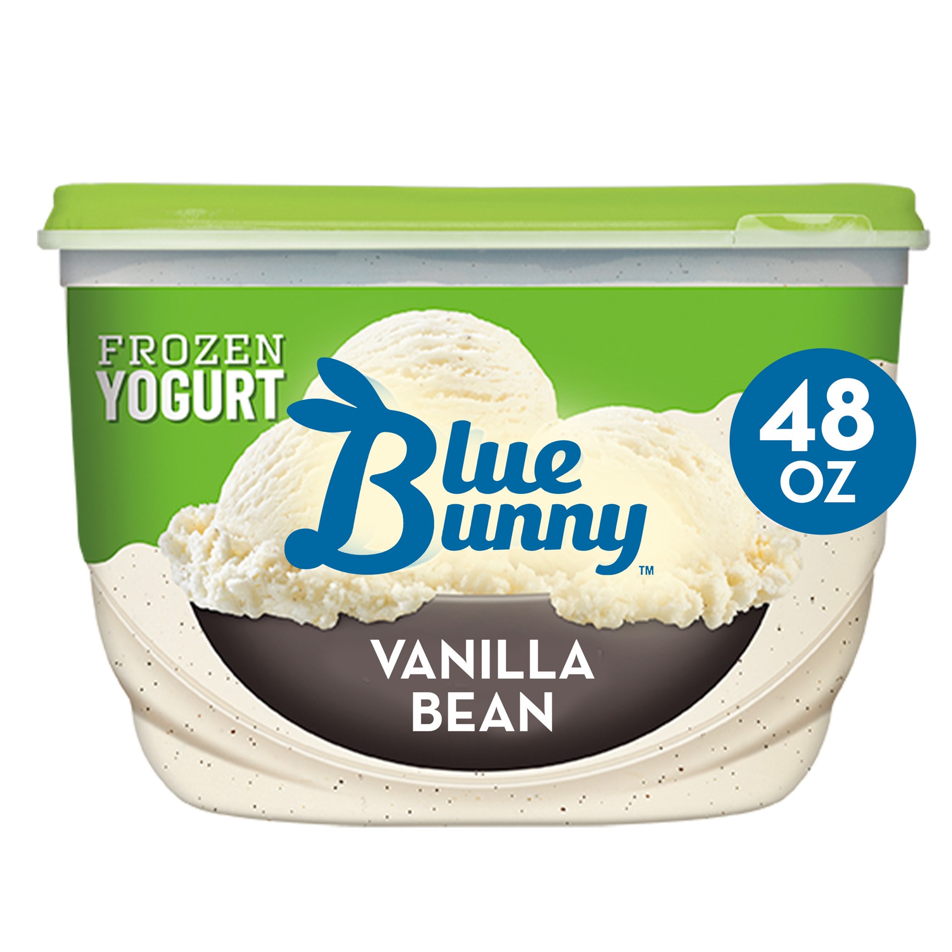 slide 1 of 1, Blue Bunny Vanilla Bean Frozen Yogurt, 48 fl oz, 48 fl oz