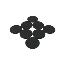 Super Sliders 1 1/2" Round Non-Slip Self-Stick Gripper Pads for Hardwood, Black