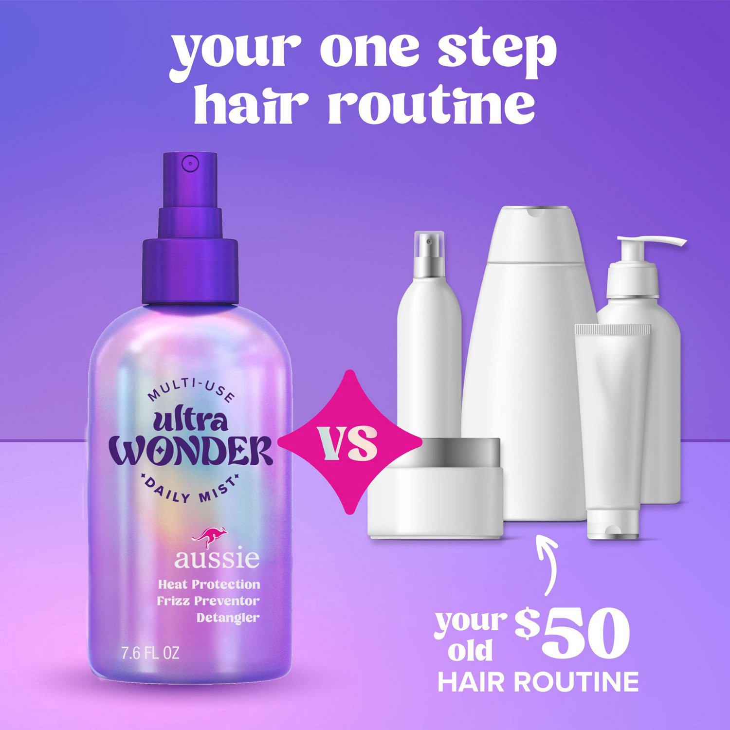 slide 8 of 10, Aussie Ultra Wonder Multi-Use Daily Mist, 7.6 Oz, 7.6 oz