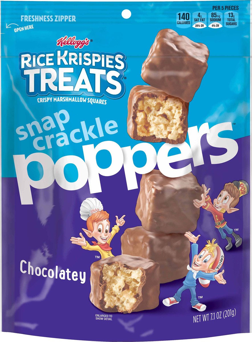 slide 5 of 6, Kellogg's Rice Krispies Treats Chocolatey Poppers, 7.1 oz