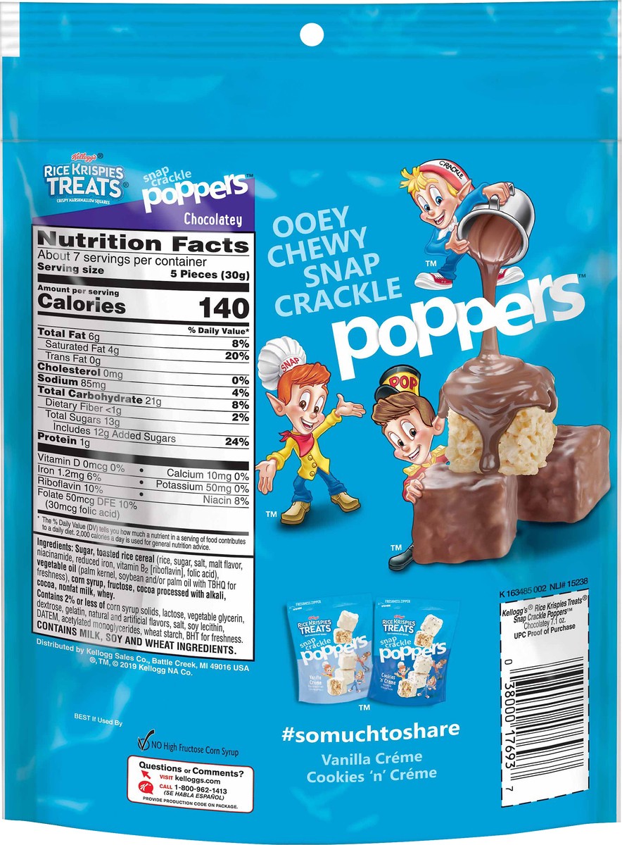 slide 6 of 6, Kellogg's Rice Krispies Treats Chocolatey Poppers, 7.1 oz