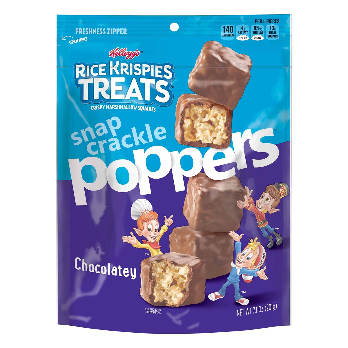 slide 1 of 6, Kellogg's Rice Krispies Treats Chocolatey Poppers, 7.1 oz