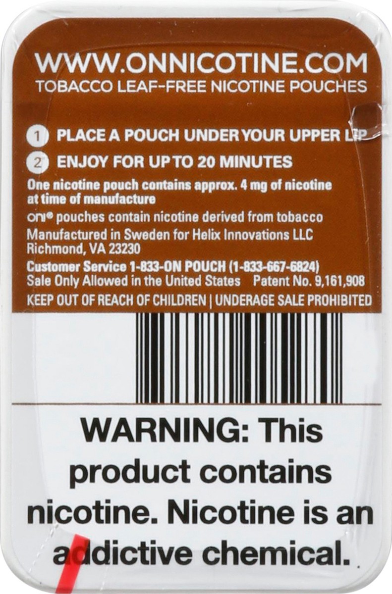 slide 6 of 11, On! 4 mg Coffee Nicotine Pouches 20 ea, 20 ct