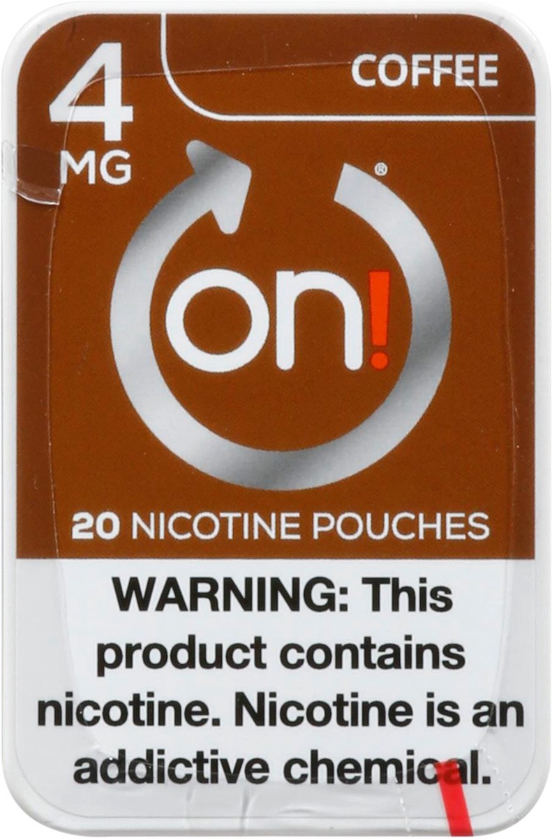 slide 7 of 11, On! 4 mg Coffee Nicotine Pouches 20 ea, 20 ct