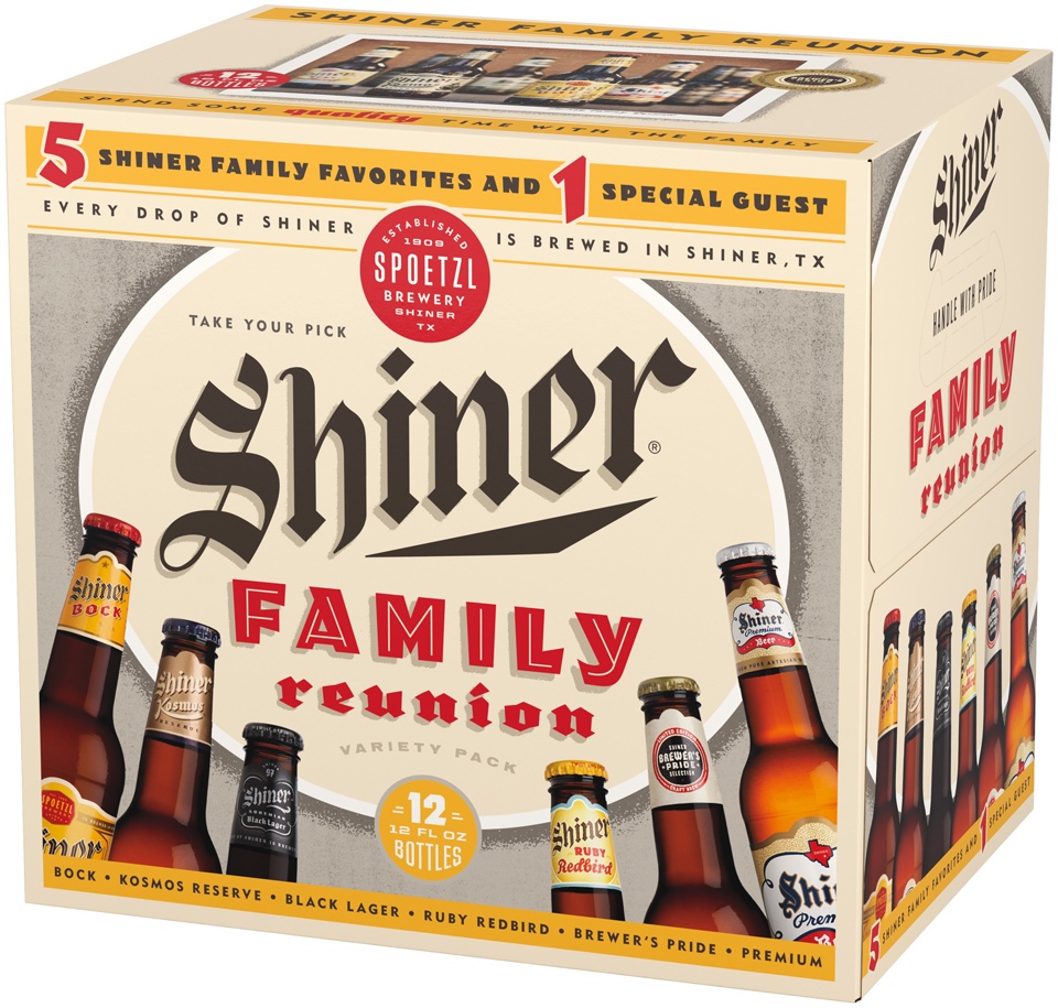 slide 3 of 3, Shiner Family Reunion Variety Pack, 12 ct; 12 fl oz