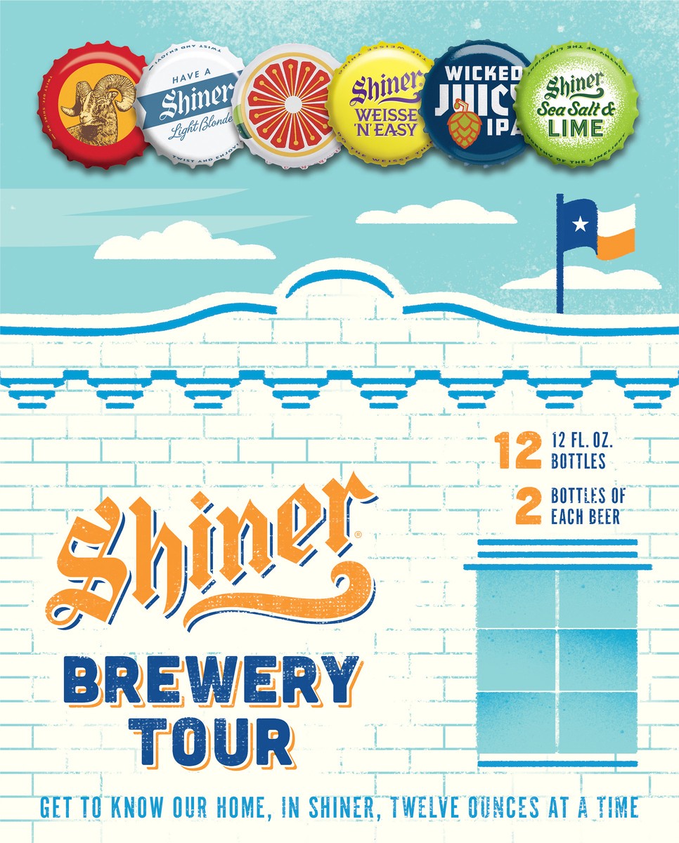 slide 3 of 8, Shiner Brewery Tour Ruby Redbird, Wicked Juicy IPA, Light Blonde, Bock, Weisse 'N' Easy & Cerveza Beer Variety Pack 12-12 fl. oz. Bottles, 12 ct; 12 fl oz