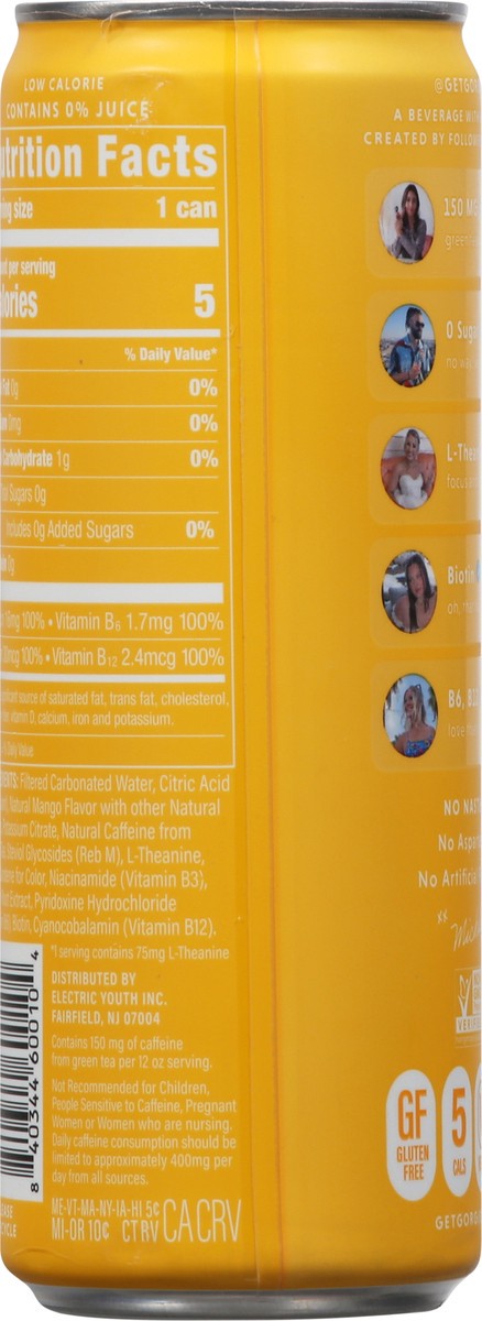 slide 12 of 13, Gorgie Sparkling Mango Tango Energy Drink with Benefits 12 fl oz, 12 oz