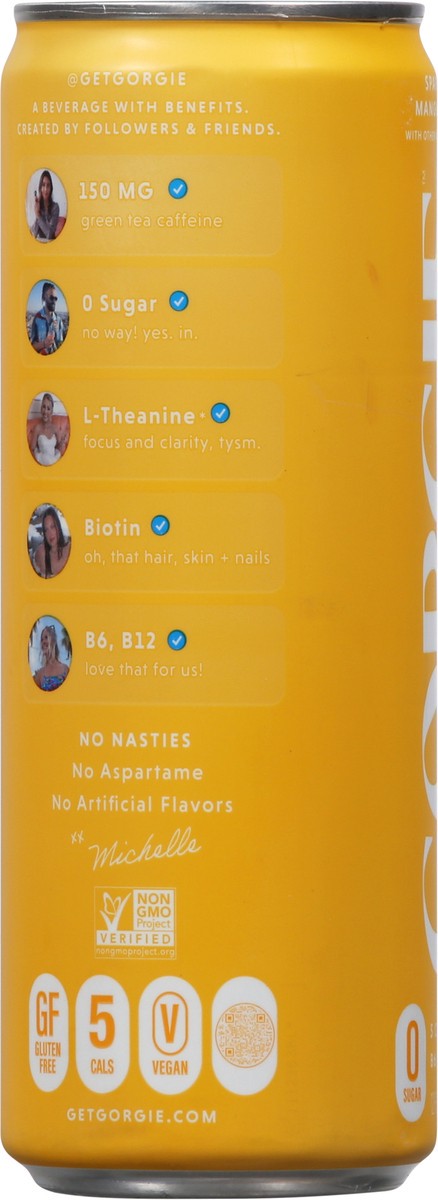 slide 9 of 13, Gorgie Sparkling Mango Tango Energy Drink with Benefits 12 fl oz, 12 oz