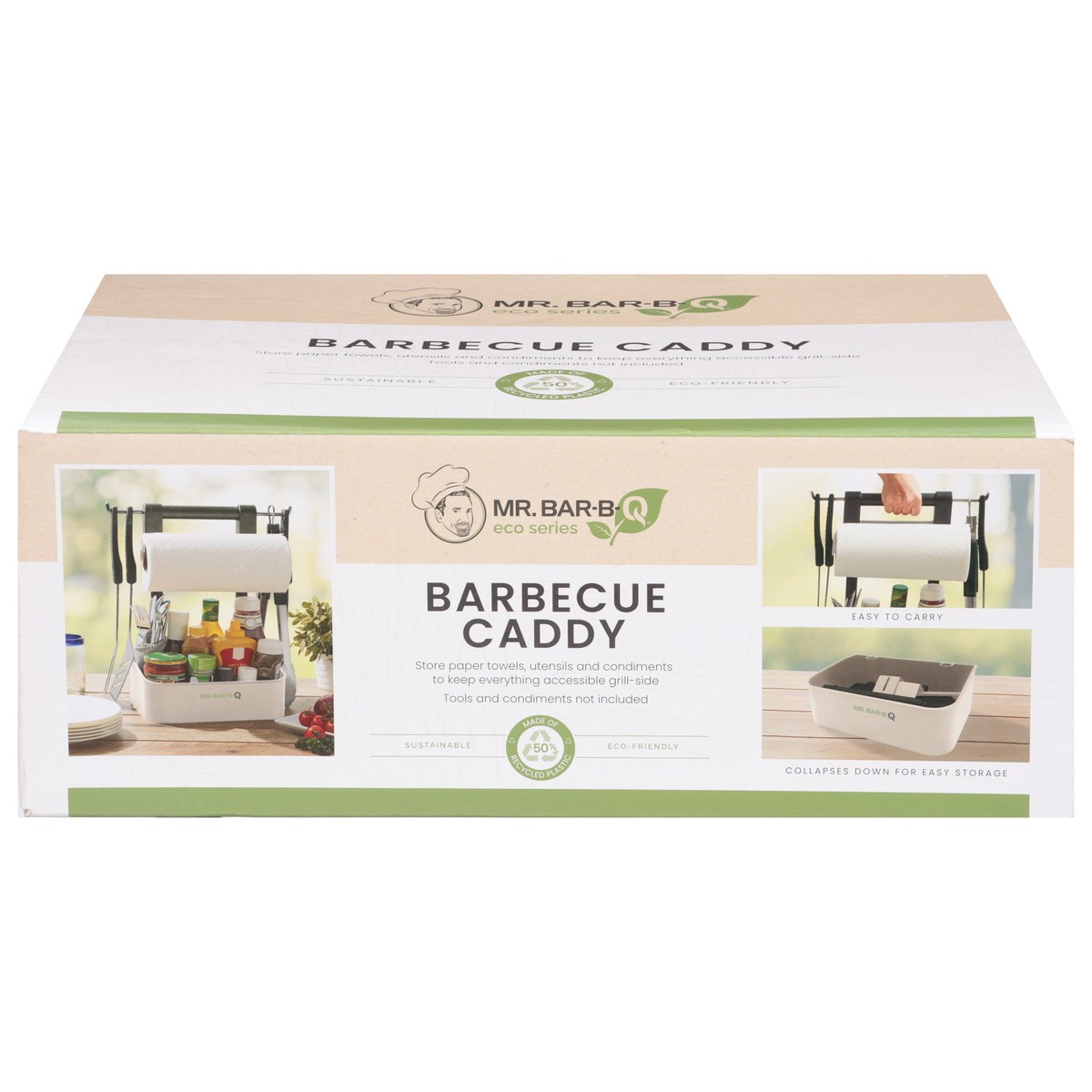 slide 1 of 11, Mr Bar B Q Sustainable Packaging Barbeque Serving Caddy 1 Count - Each, 1 ct