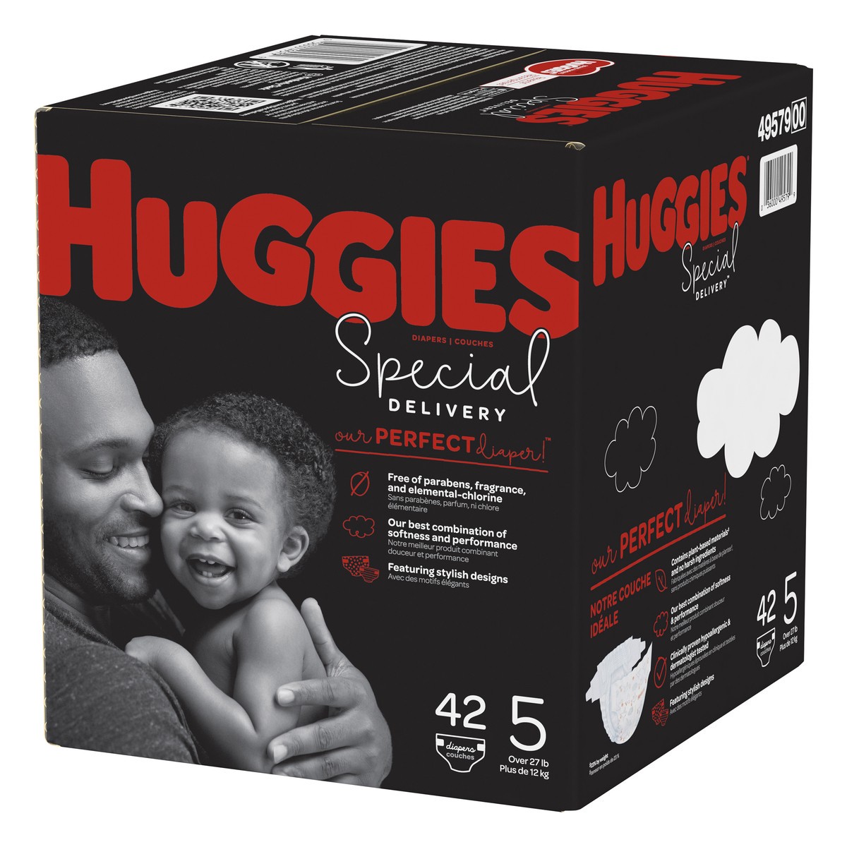 slide 3 of 9, Huggies Special Delivery 5 (Over 27 lb) Diapers 42 ea, 42 ct; Size 5