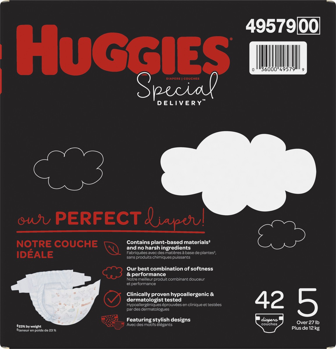 slide 8 of 9, Huggies Special Delivery 5 (Over 27 lb) Diapers 42 ea, 42 ct; Size 5