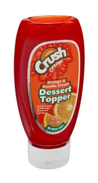 slide 1 of 1, Crush Orange Orange & Vanilla Cream Dessert Topper, 14 oz