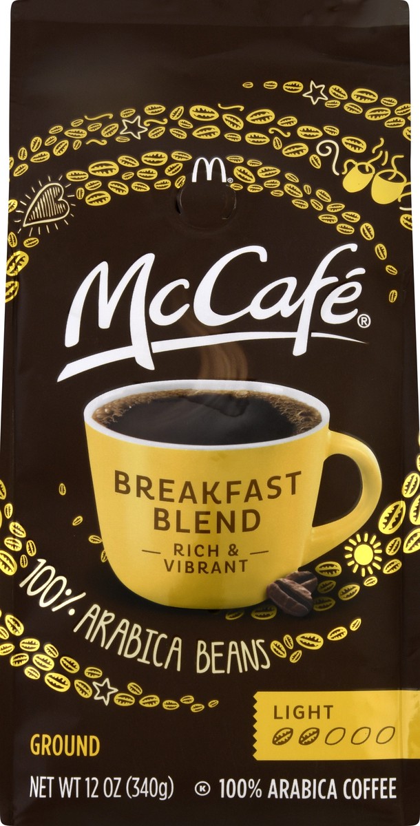 slide 1 of 2, McCafé Breakfast Blend Ground Coffee, Light Roast, 12 oz Bag, 12 oz
