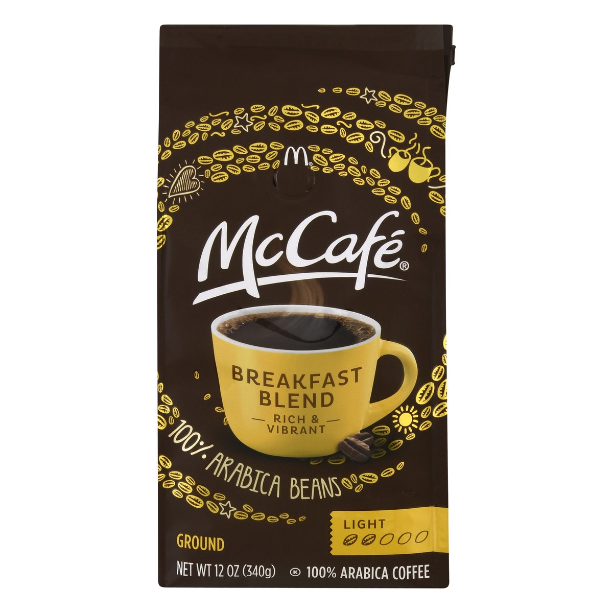 slide 1 of 2, McCafé Breakfast Blend, Ground Coffee, Light Roast, 12oz. Bagged, 12 oz