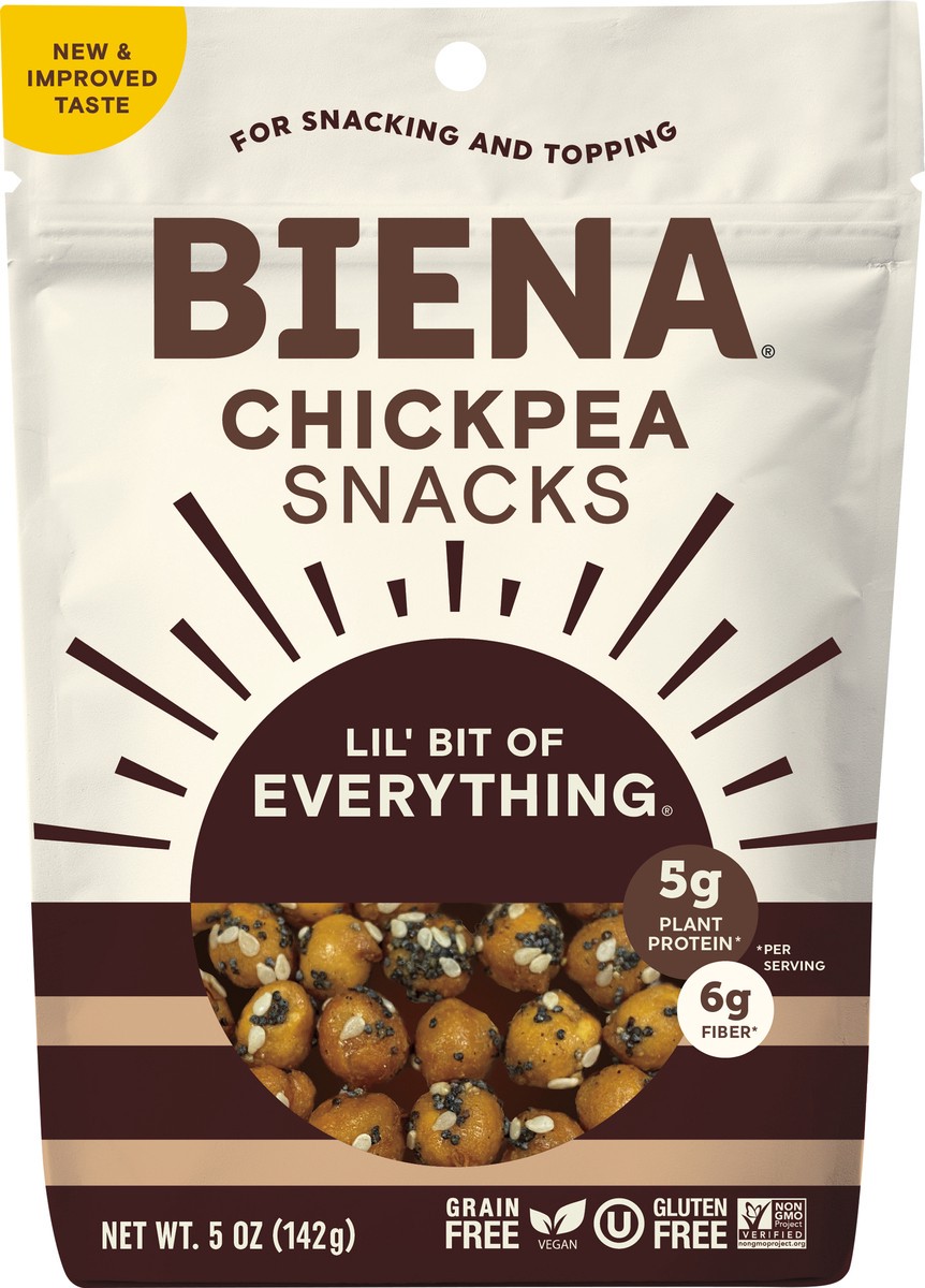 slide 1 of 3, Biena Lil' Bit of Everything Chickpea Snacks 5 oz, 1 ct