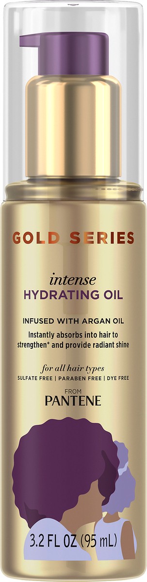 slide 2 of 3, Pantene Gold Series from Pantene Sulfate-Free Intense Hydrating Oil Treatment for Curly, Coily Hair, 3.2 fl oz, 3.2 fl oz