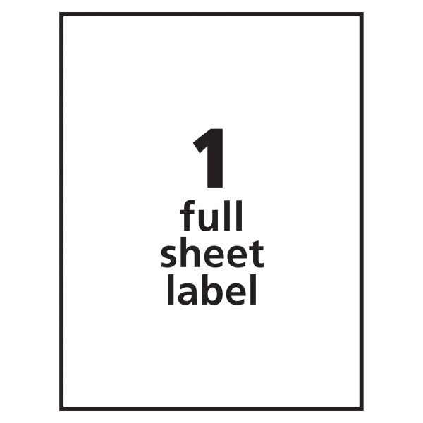 slide 9 of 9, Avery Permanent Full-Sheet Labels, 5165, Laser, White, 100 ct; 8 1/2 in x 11 in
