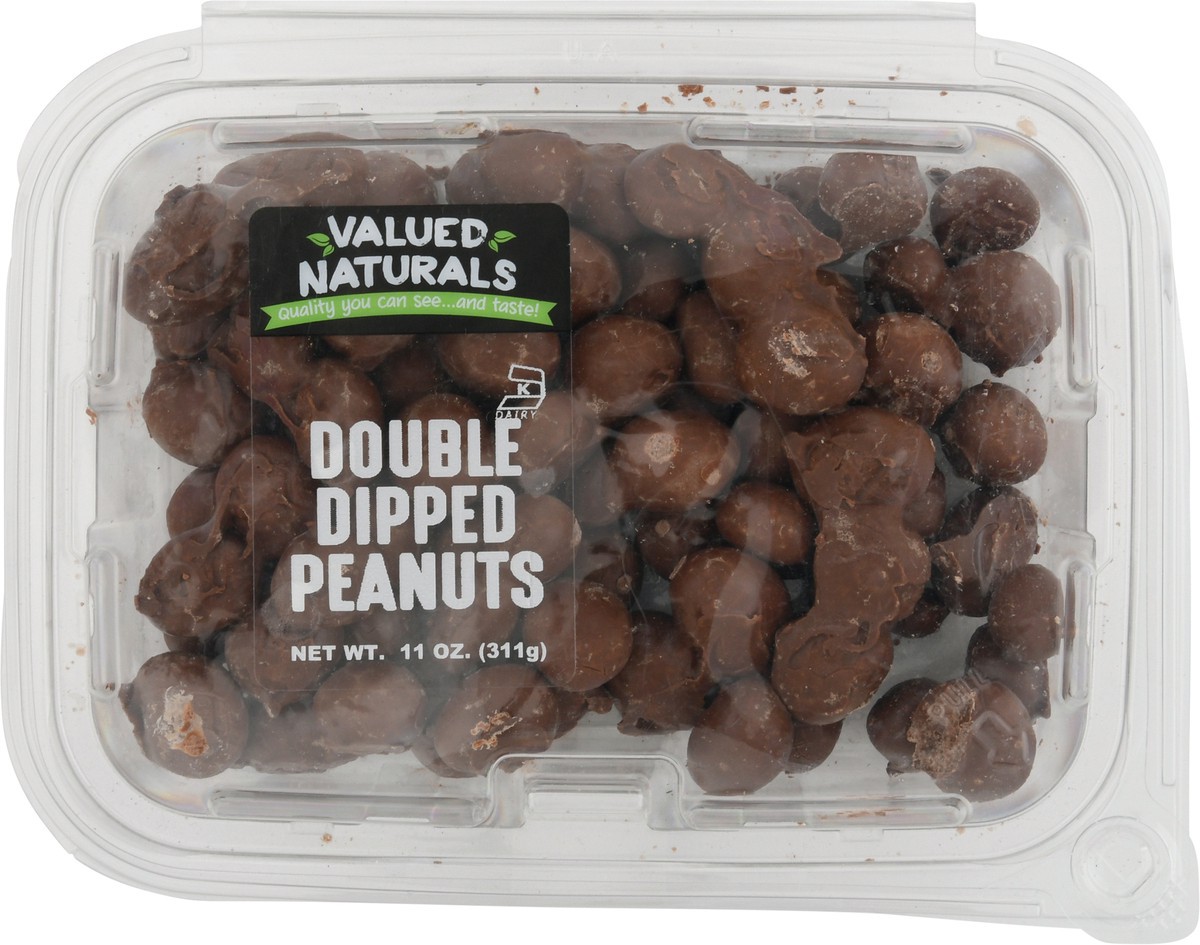 slide 2 of 13, Valued Naturals Double Dipped Chocolate Peanuts 11 oz, 11 oz