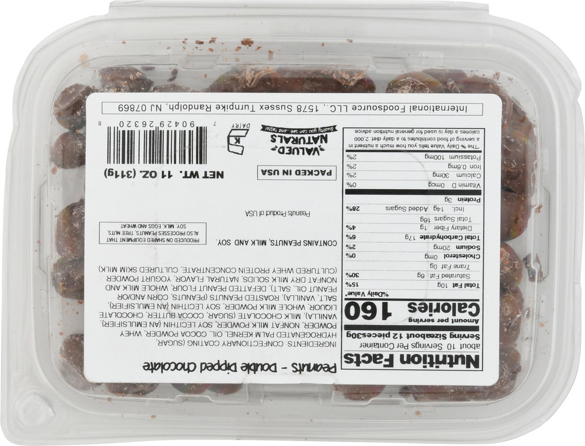 slide 8 of 13, Valued Naturals Double Dipped Chocolate Peanuts 11 oz, 11 oz