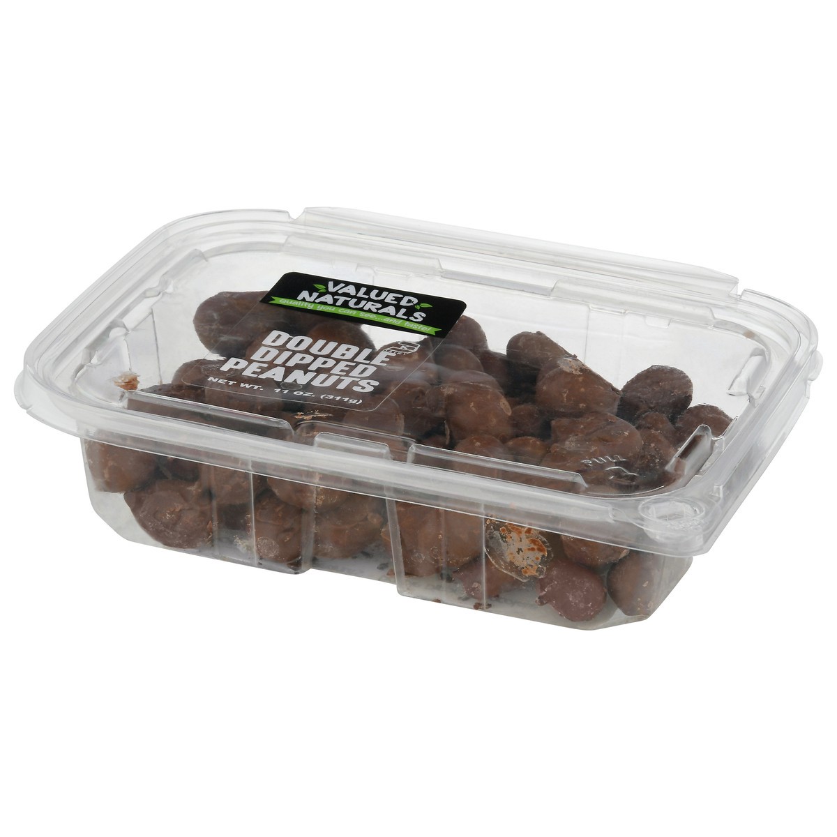 slide 5 of 13, Valued Naturals Double Dipped Chocolate Peanuts 11 oz, 11 oz