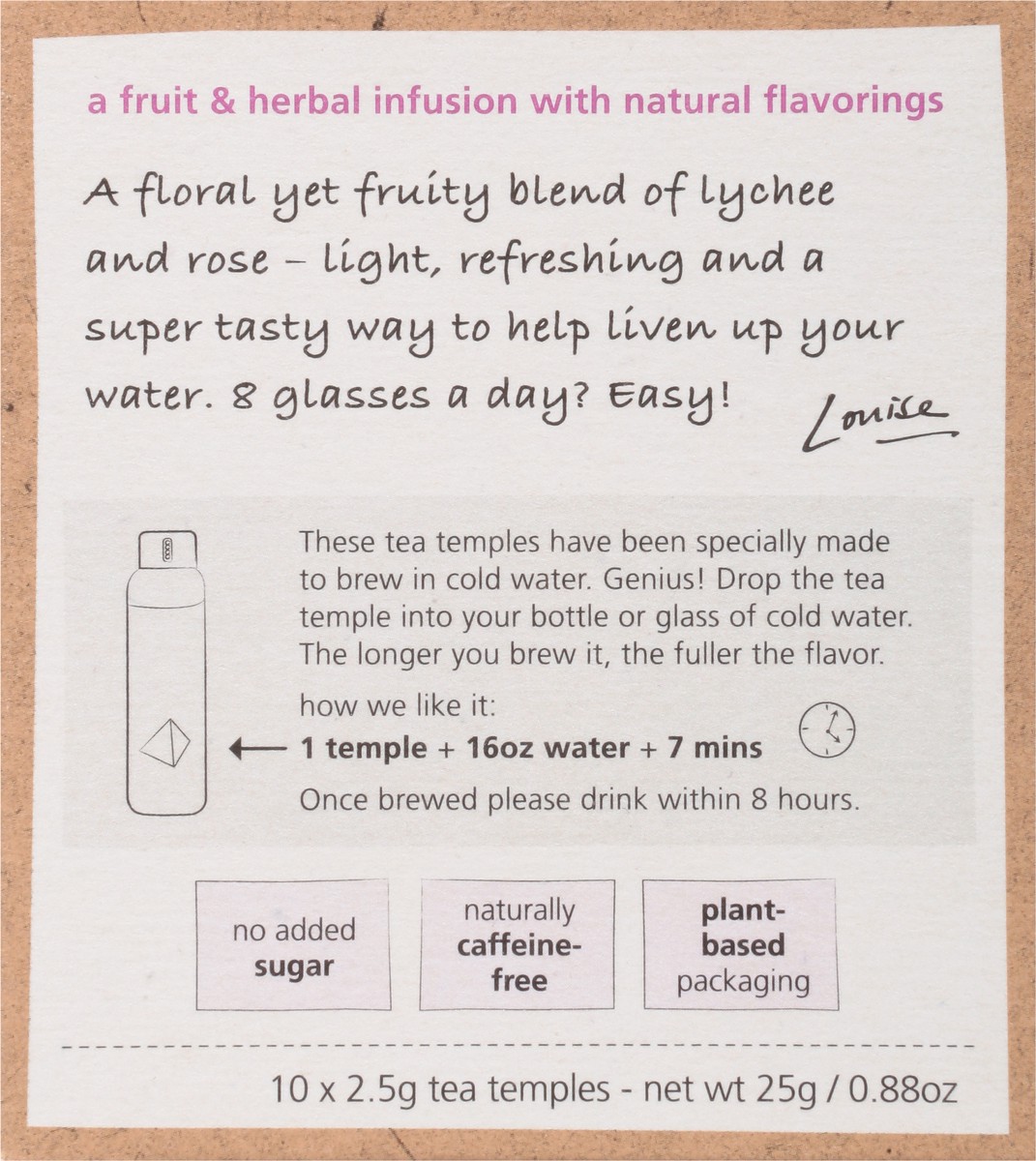 slide 6 of 9, teapigs Temples Cold Brew Lychee & Rose Tea - 10 ct, 10 ct