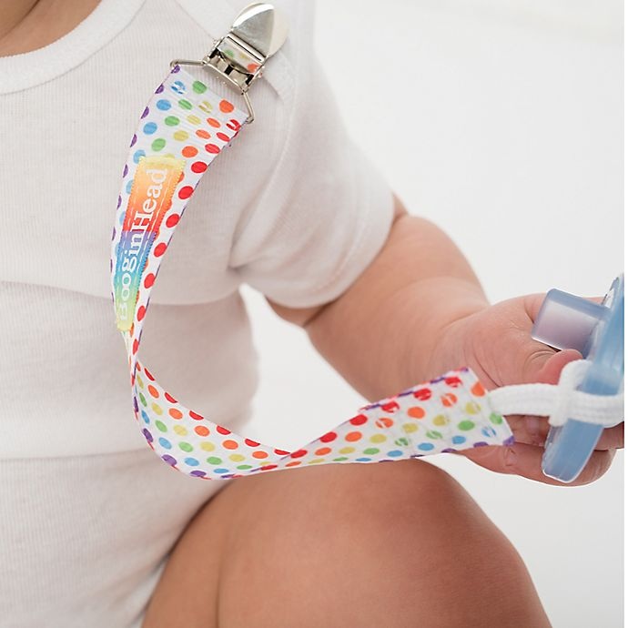slide 11 of 12, BooginHead PaciGrip Rainbow Pacifier Straps, 2 ct