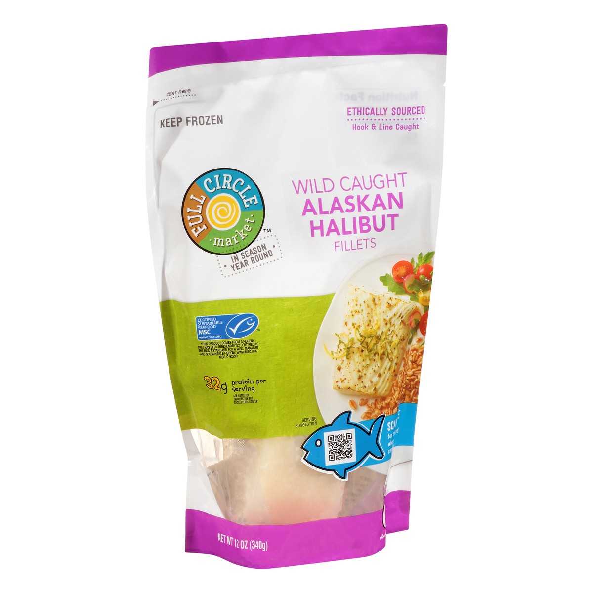 slide 9 of 14, Full Circle Fish Halibut Fillets, 12 oz