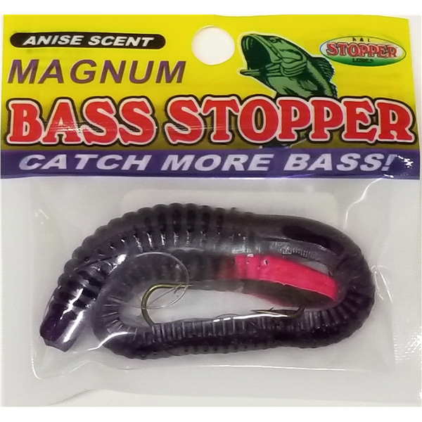 slide 1 of 1, Bass Stopper Magnum Purple Red Tail, 1 ct