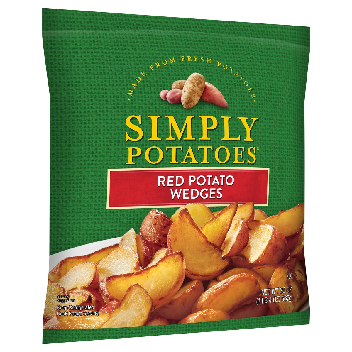 slide 2 of 9, Simply Potatoes Refrig Potato Wedges, 20 oz