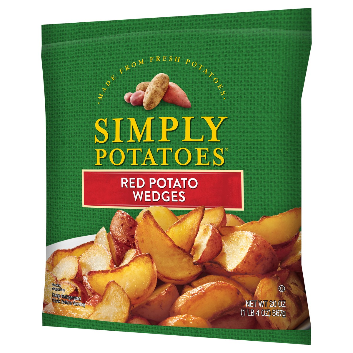 slide 3 of 9, Simply Potatoes Refrig Potato Wedges, 20 oz