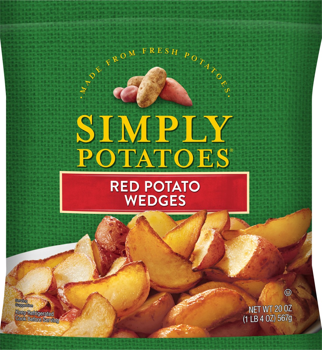 slide 6 of 9, Simply Potatoes Refrig Potato Wedges, 20 oz