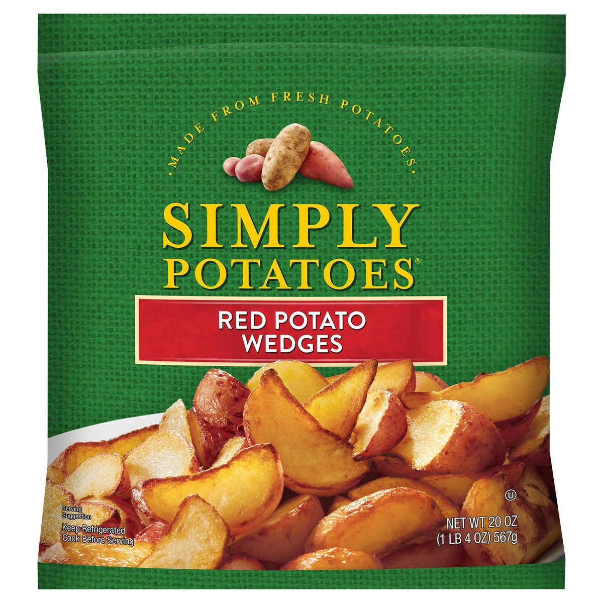 slide 1 of 9, Simply Potatoes Refrig Potato Wedges, 20 oz