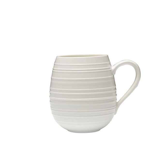 slide 1 of 1, Mikasa Swirl Coupe Mug - White, 1 ct