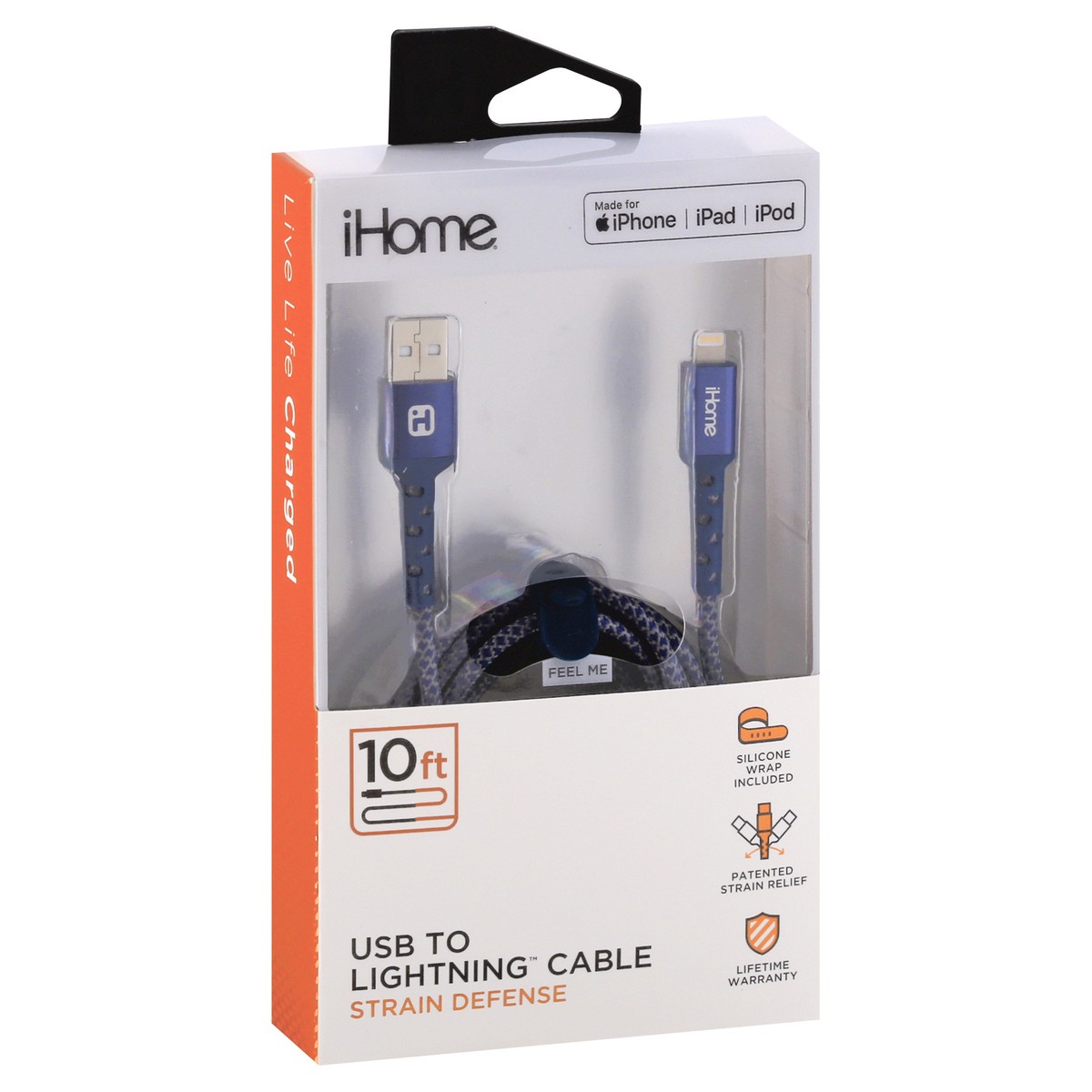 slide 9 of 11, iHome Strain Defense USB to Lightning Cable 1 ea, 1 ct