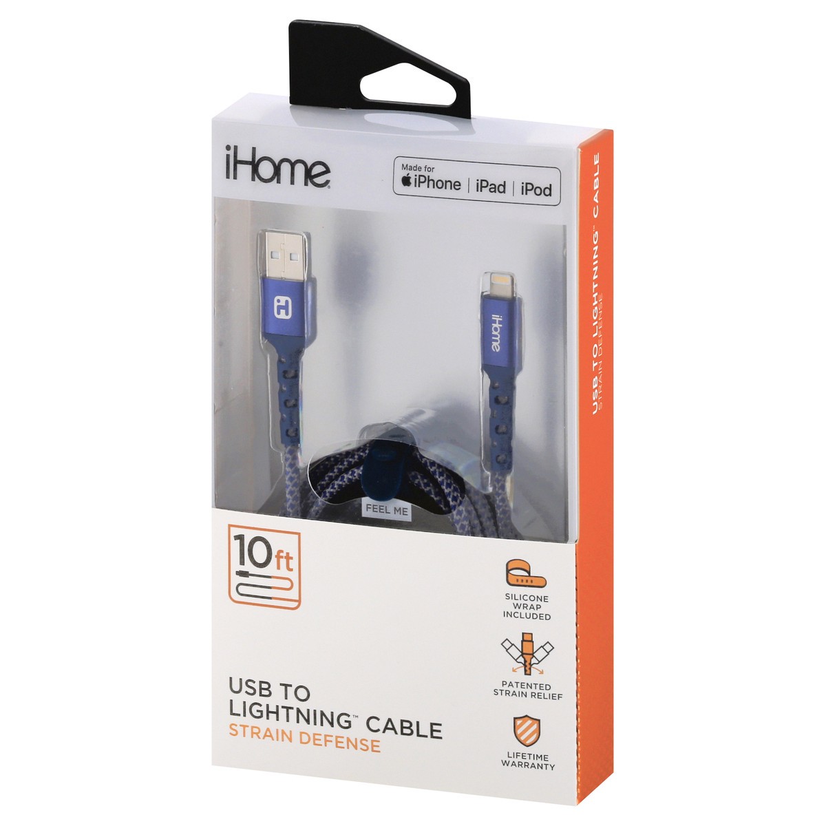 slide 2 of 11, iHome Strain Defense USB to Lightning Cable 1 ea, 1 ct