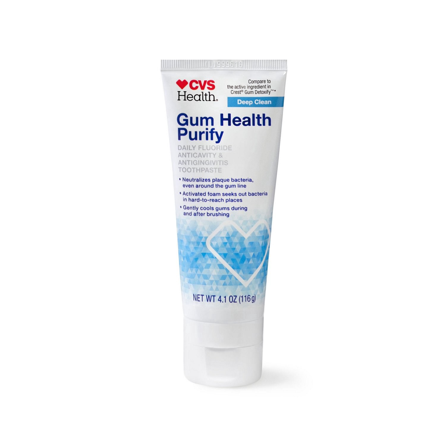 Cvs Gum Health Purify Fluoride Toothpaste, Deep Clean, 4.1 Oz 1 ct | shipt