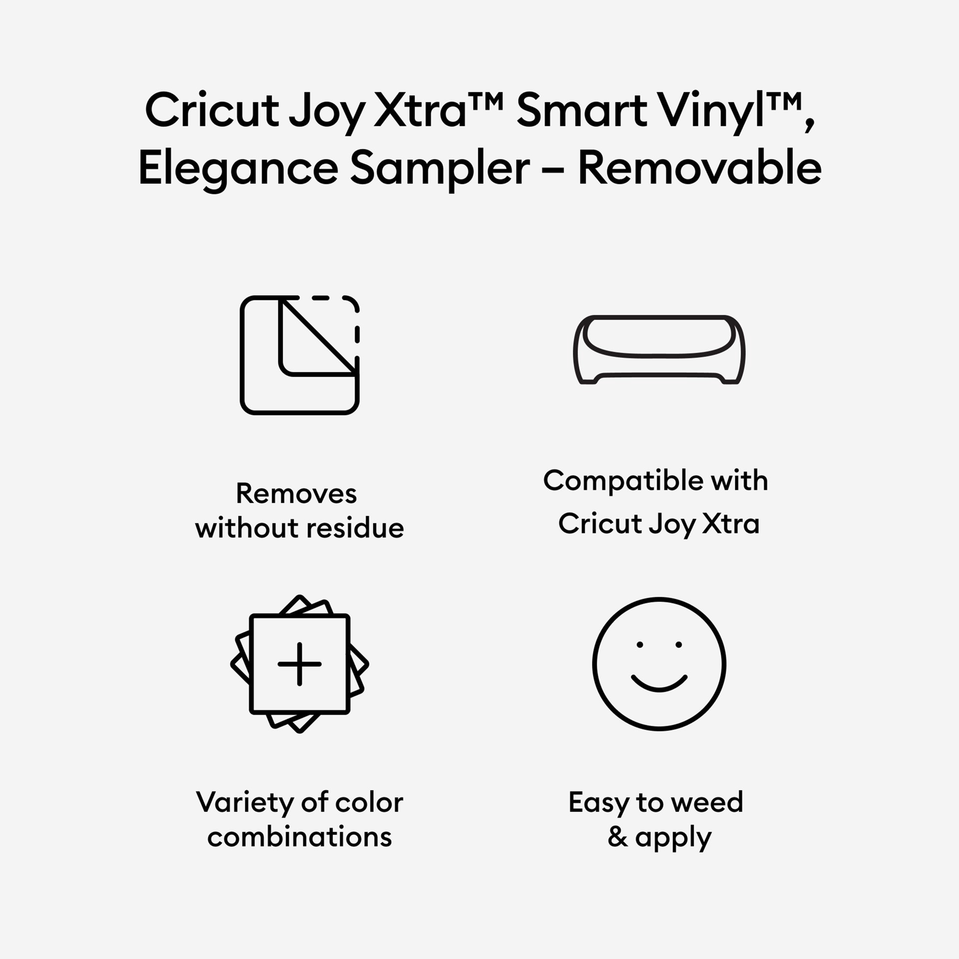 slide 5 of 7, Cricut Joy Xtra Removable Smart Vinyl Elegance Sampler, 3ct., 3 ct