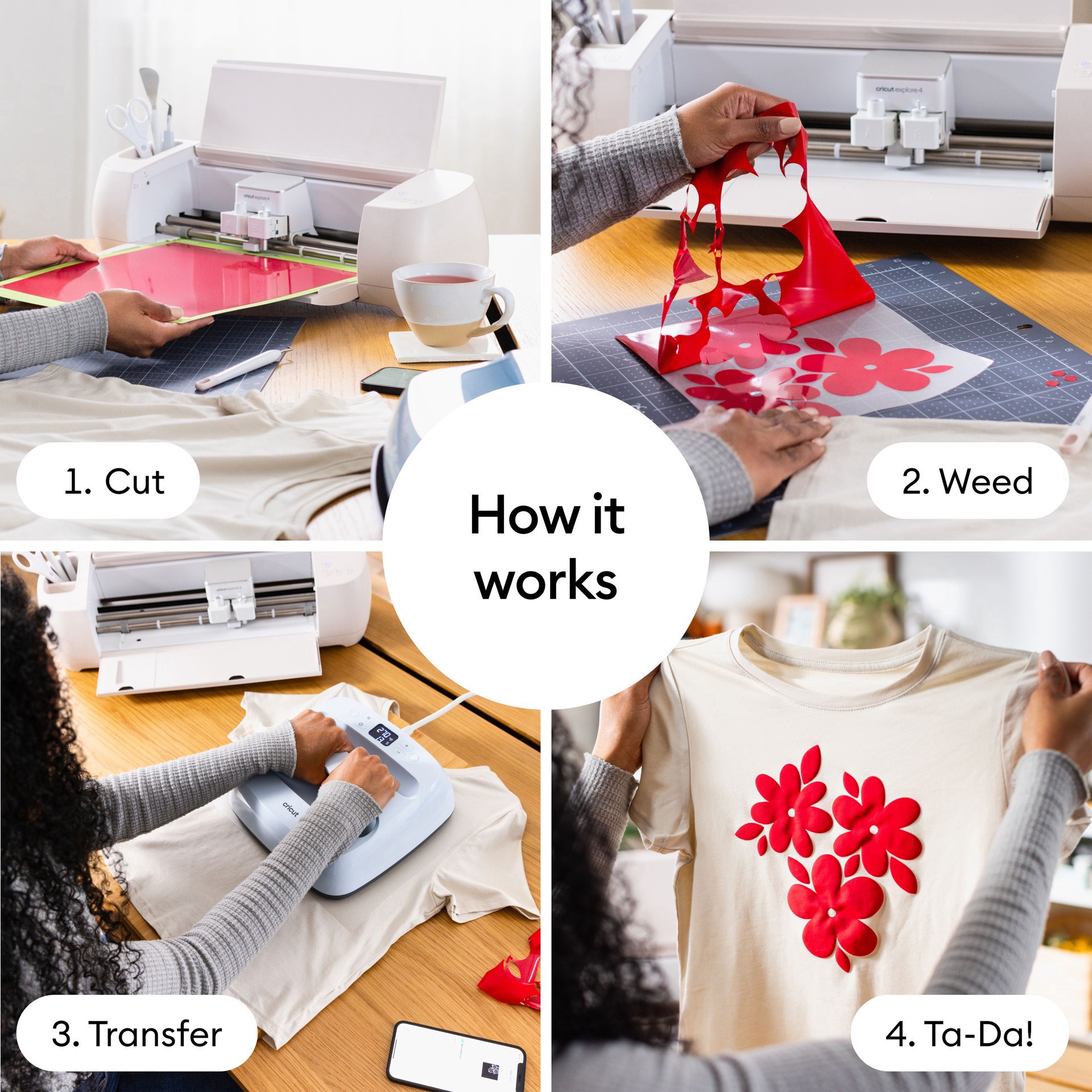 slide 8 of 8, Cricut Puff Iron-On Heat Transfer Vinyl, 12 in x 19 in