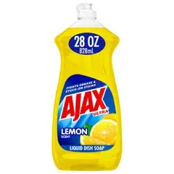 Ajax Ultra Super Degreaser Liquid Dish Soap, Lemon Scent - 28 Fluid Ounce