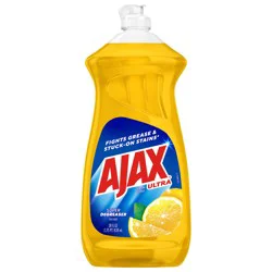 Ajax Ultra Super Degreaser Liquid Dish Soap, Lemon - 28 Fluid Ounce
