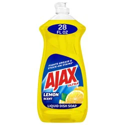 Ajax Ultra Super Degreaser Liquid Dish Soap, Lemon - 28 Fluid Ounce