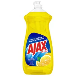 Ajax Ultra Super Degreaser Liquid Dish Soap, Lemon - 28 Fluid Ounce