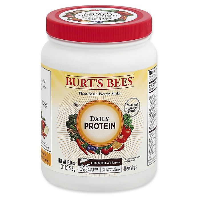 slide 1 of 1, Burt's Bees Plant-Based Daily Protein.18 oz. Chocolate Flavor Protein Shake, 18 oz