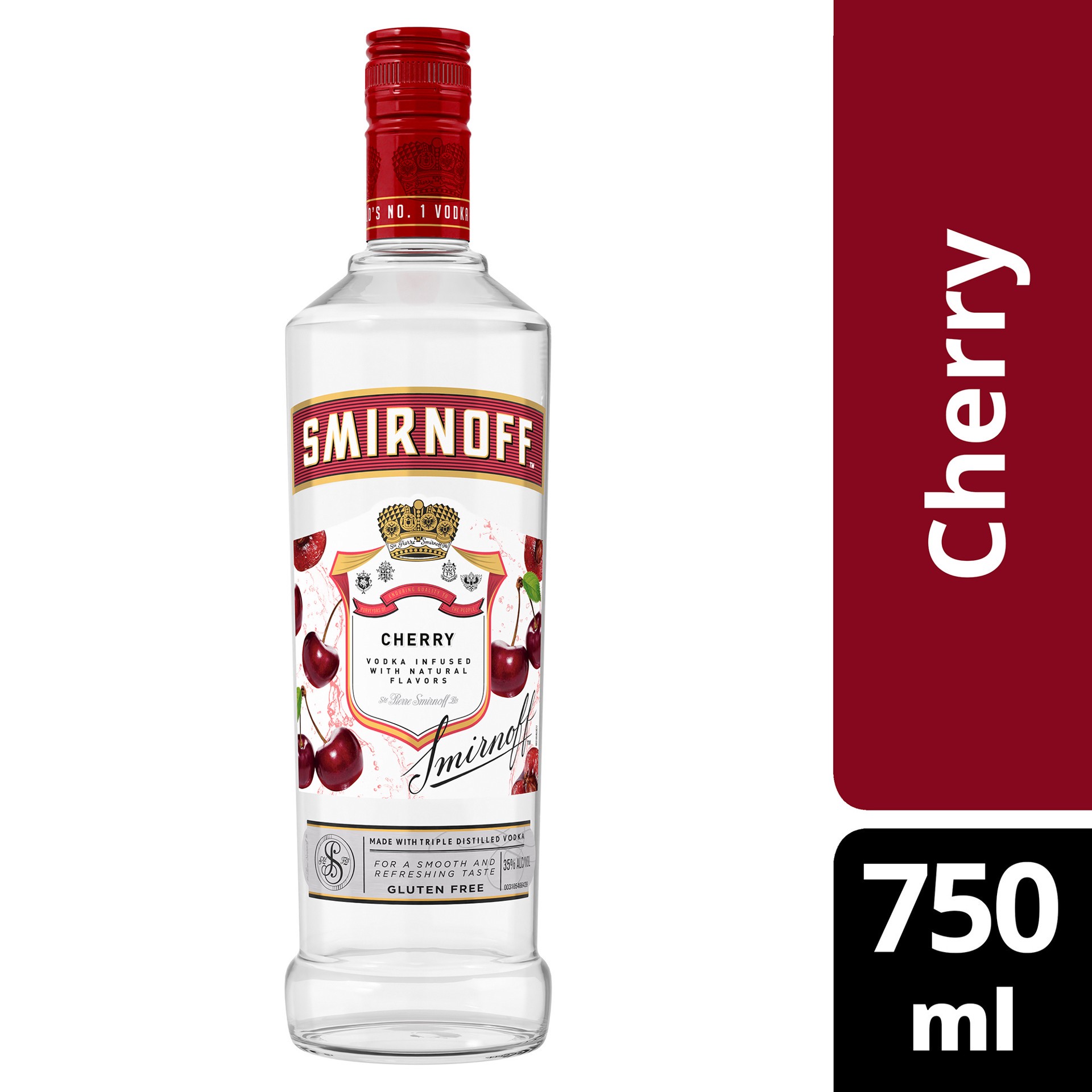 slide 4 of 4, Smirnoff Cherry Vodka, 750 ml
