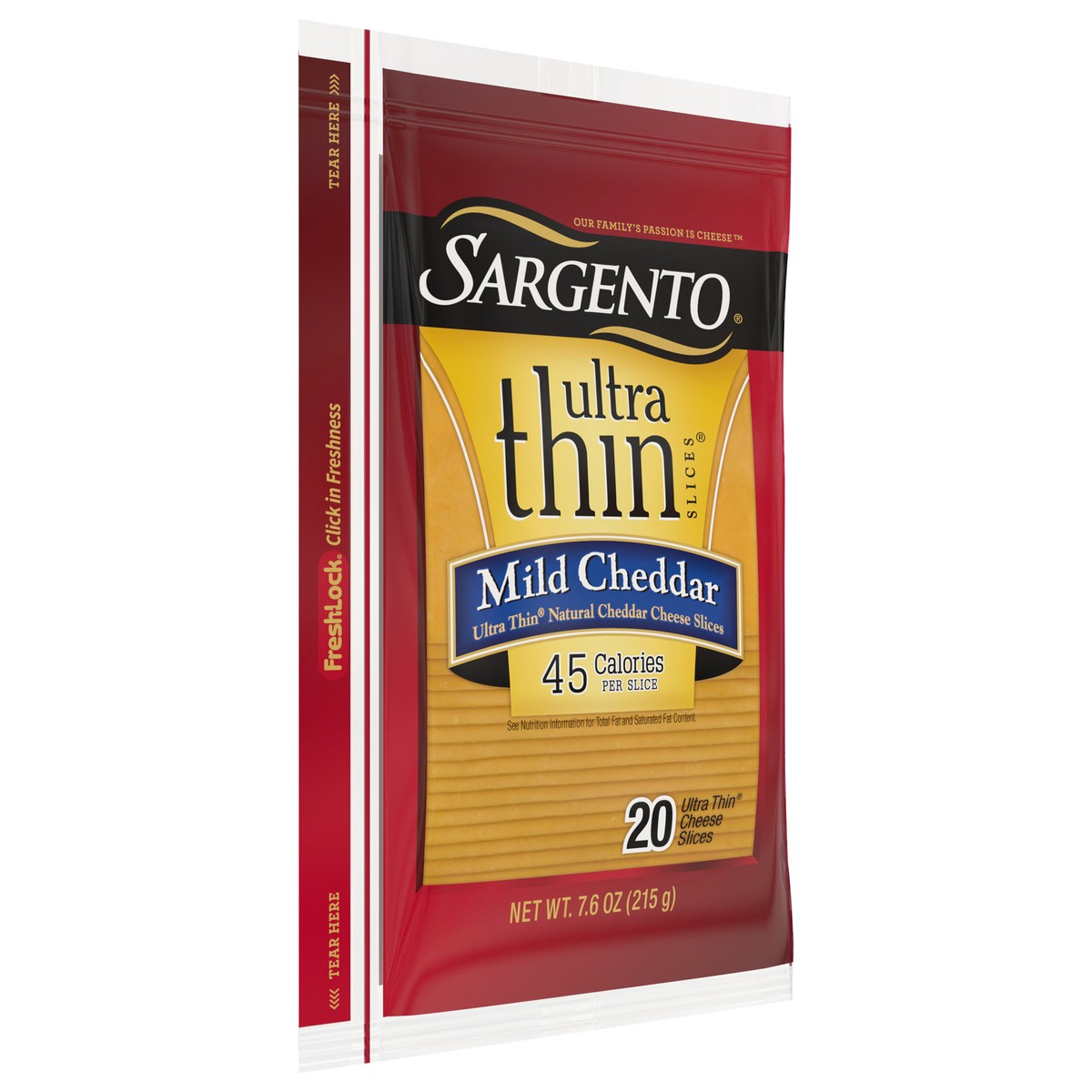 slide 3 of 8, Sargento Mild Natural Cheddar Cheese Ultra Thin Slices, 7.6 oz., 20 slices, 7.6 oz