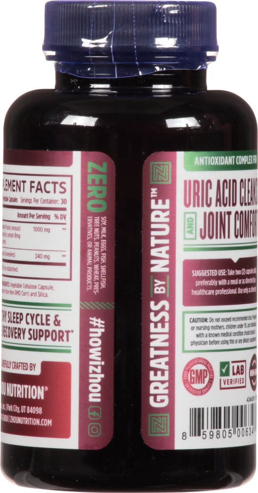 slide 3 of 4, Zhou Tart Cherry Extract + Celery Seed, 100 ct