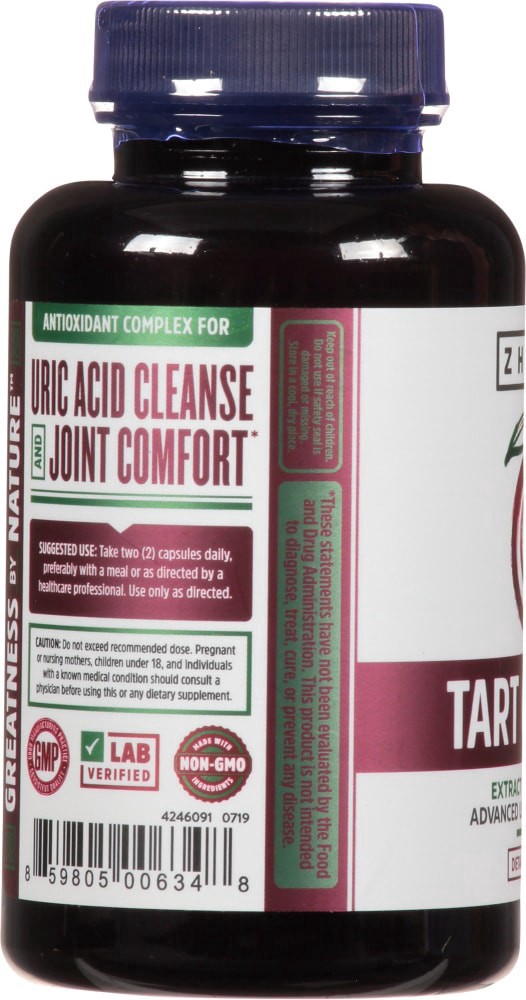 slide 4 of 4, Zhou Tart Cherry Extract + Celery Seed, 100 ct
